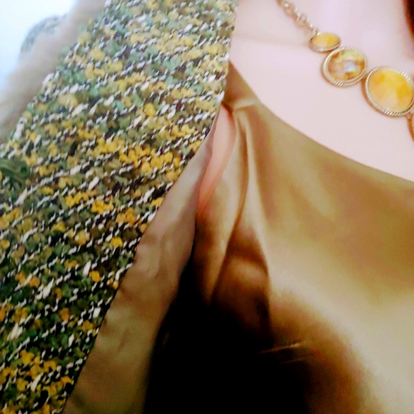 LAFAYETTE 148 4-6 3 PC TWEED BOUCLE FUR TRIM WOOL SILK 3 PC SKIRT SUIT NWOT - Picture 8 of 14